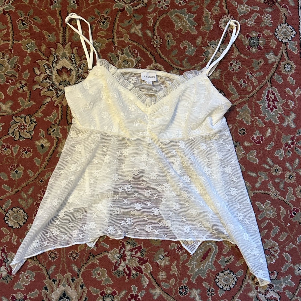 White Lace Womens tank